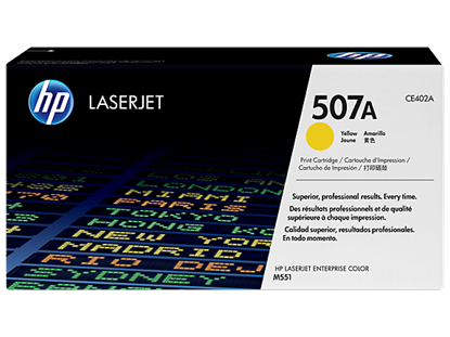 Picture of HP 507A Yellow Original LaserJet Toner Cartridge