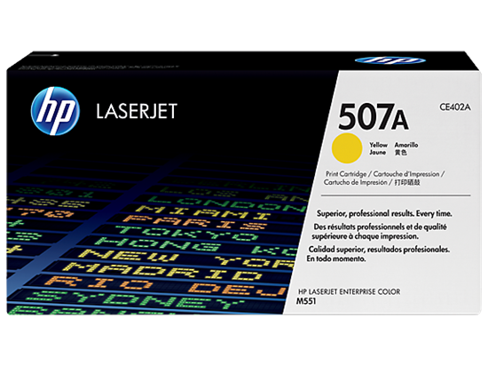 Picture of HP 507A Yellow Original LaserJet Toner Cartridge