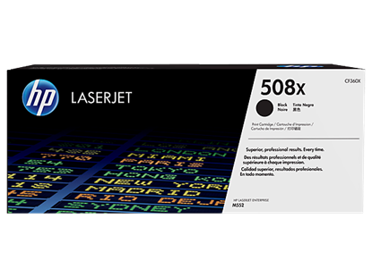 Picture of HP 508X High Yield Black Original LaserJet Toner Cartridge