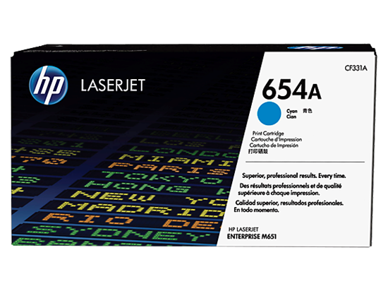 Picture of HP 654A Cyan Original LaserJet Toner Cartridge