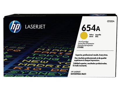 Picture of HP 654A Yellow Original LaserJet Toner Cartridge