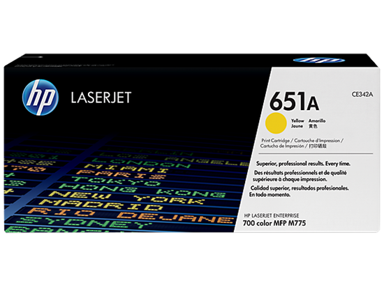 Picture of HP 651A Yellow Original LaserJet Toner Cartridge